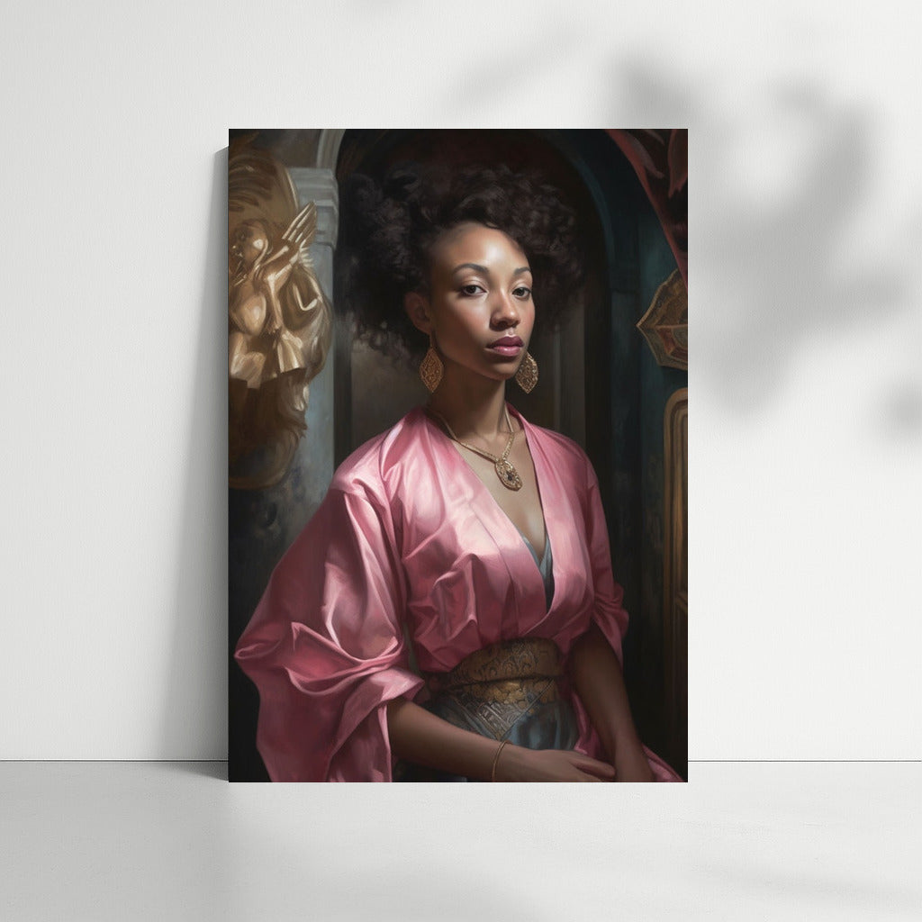 The Charm of Pink Elegance: Dark Skinned Beauty