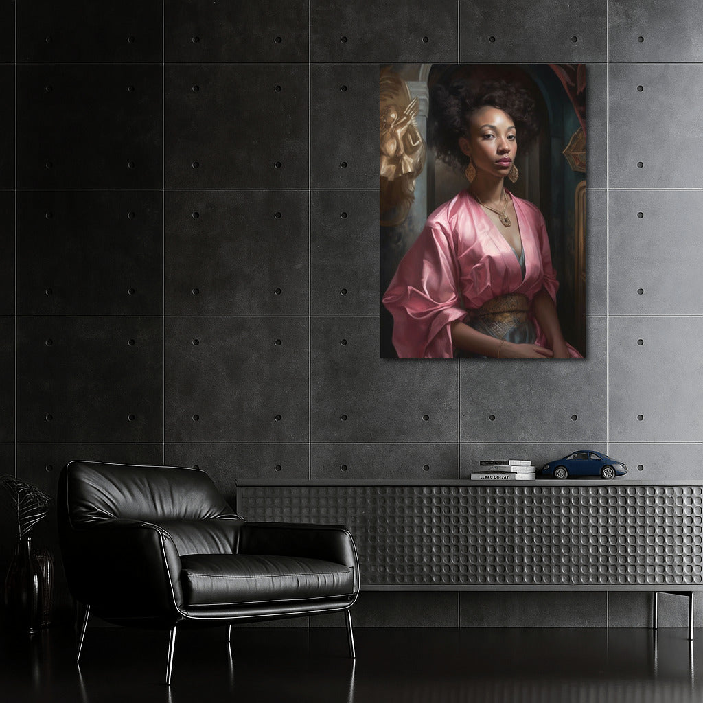 The Charm of Pink Elegance: Dark Skinned Beauty