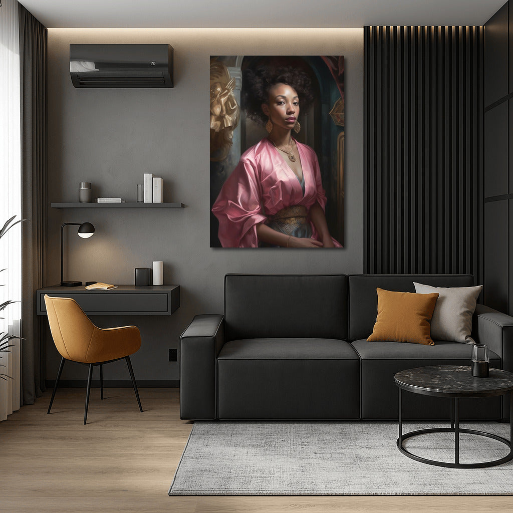 The Charm of Pink Elegance: Dark Skinned Beauty