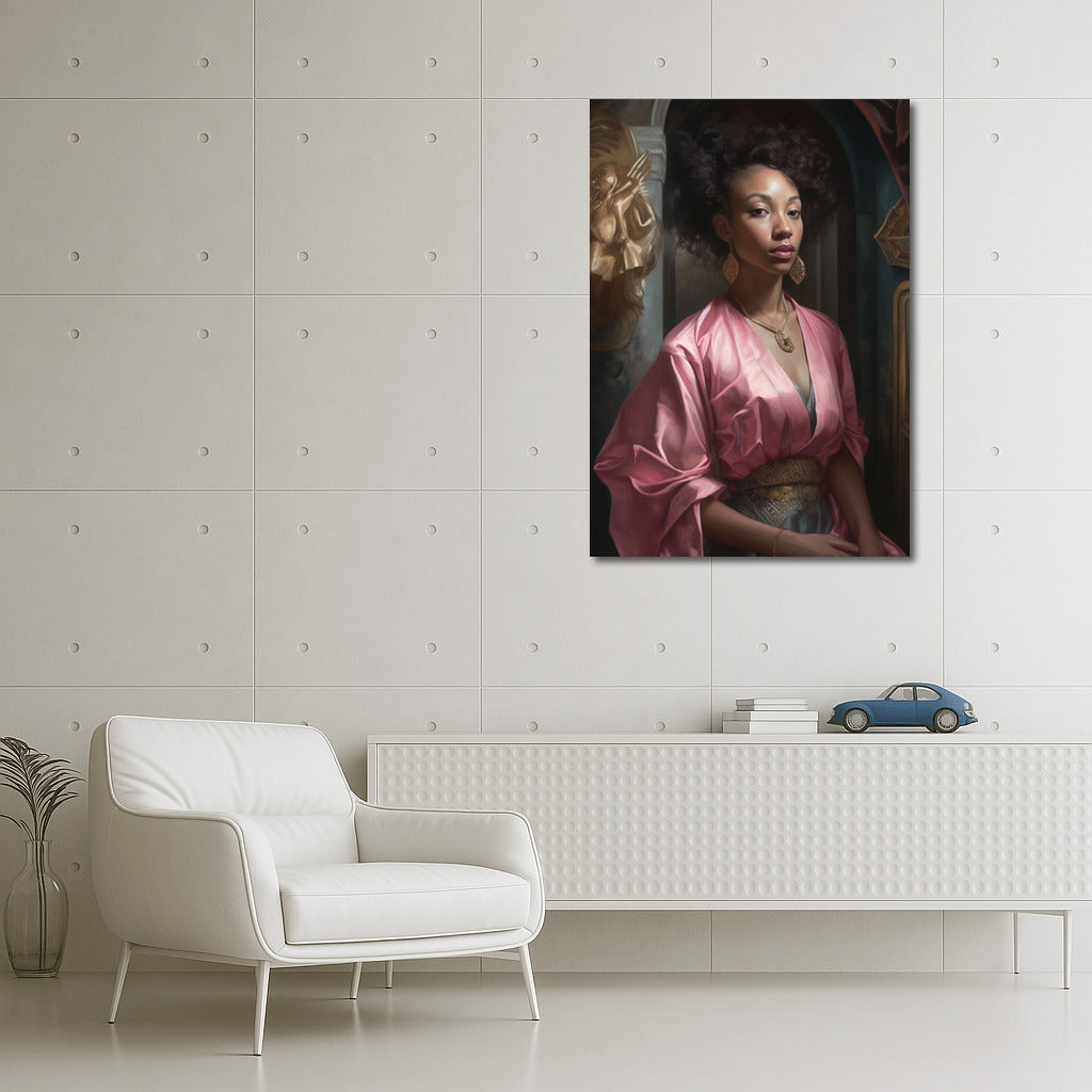 The Charm of Pink Elegance: Dark Skinned Beauty