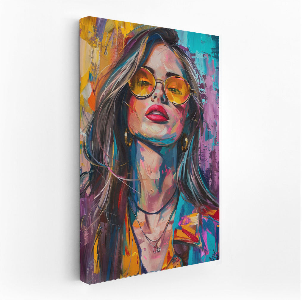Sunny Boldness: Spectacular Woman in Glasses