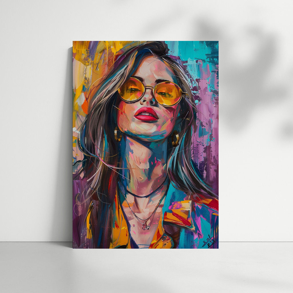 Sunny Boldness: Spectacular Woman in Glasses