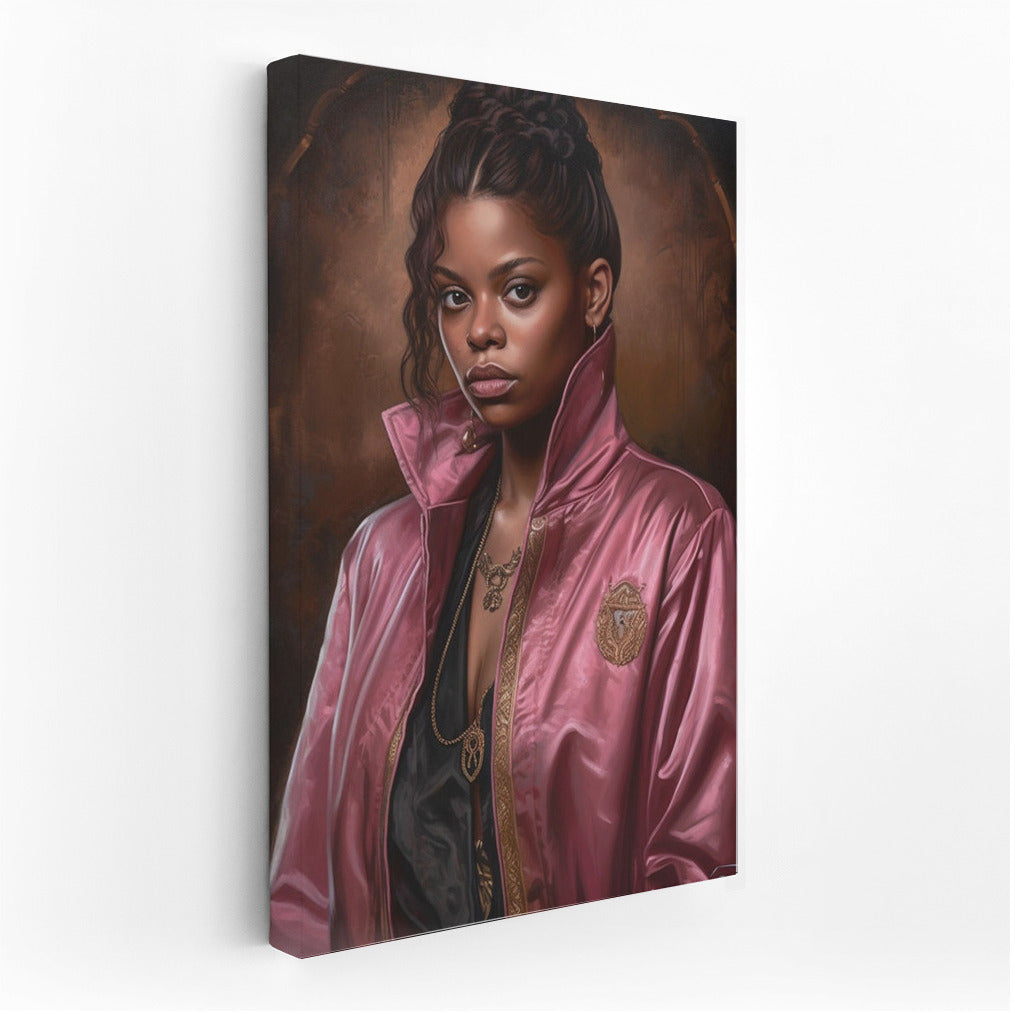 The Splendor of Luxury: Elegant Woman with Dark Skin