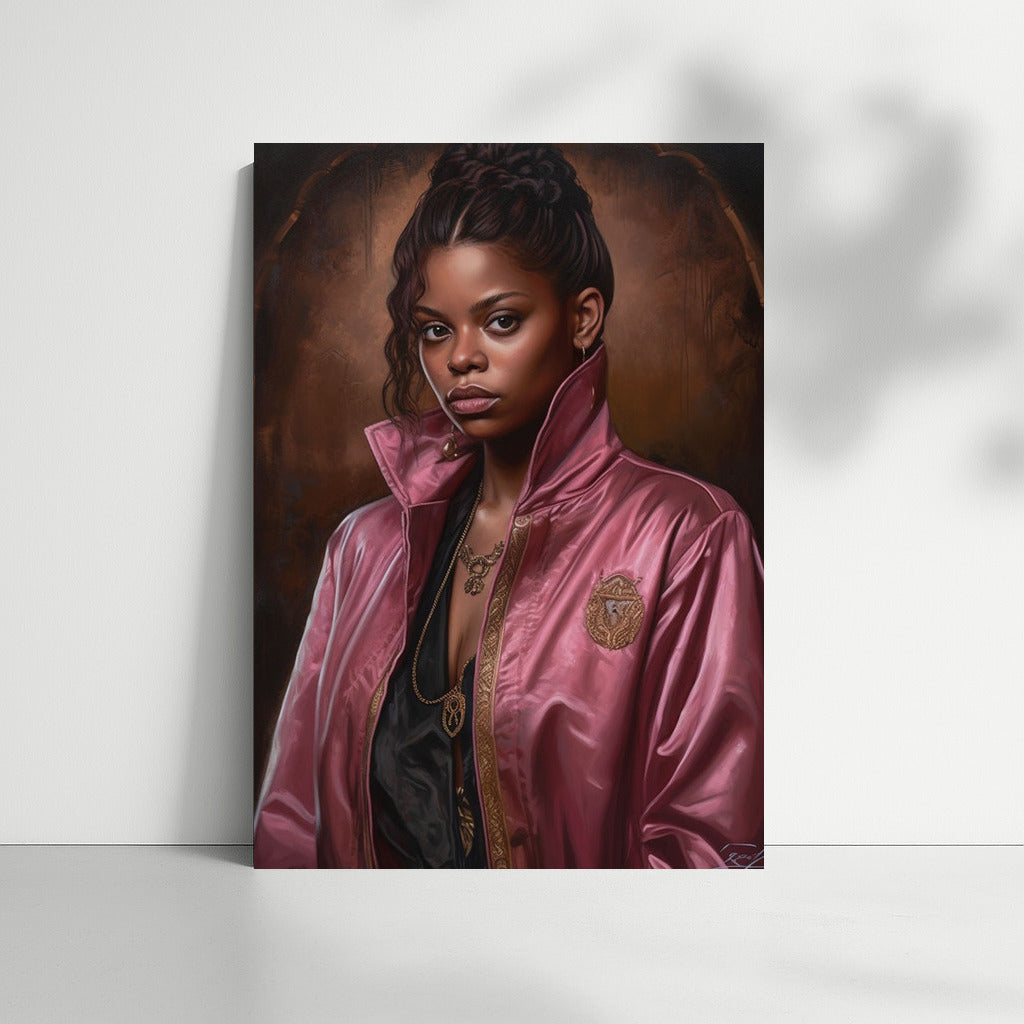 The Splendor of Luxury: Elegant Woman with Dark Skin