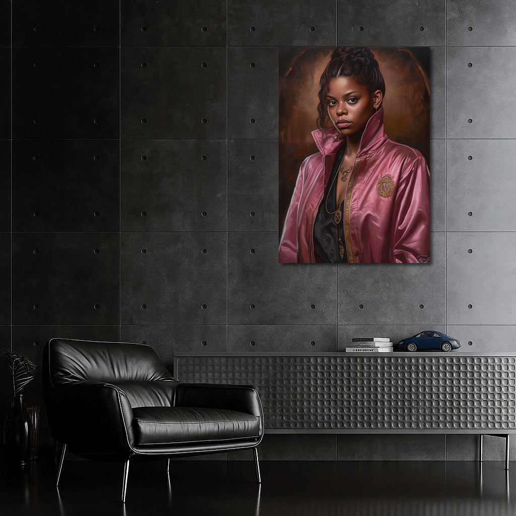 The Splendor of Luxury: Elegant Woman with Dark Skin