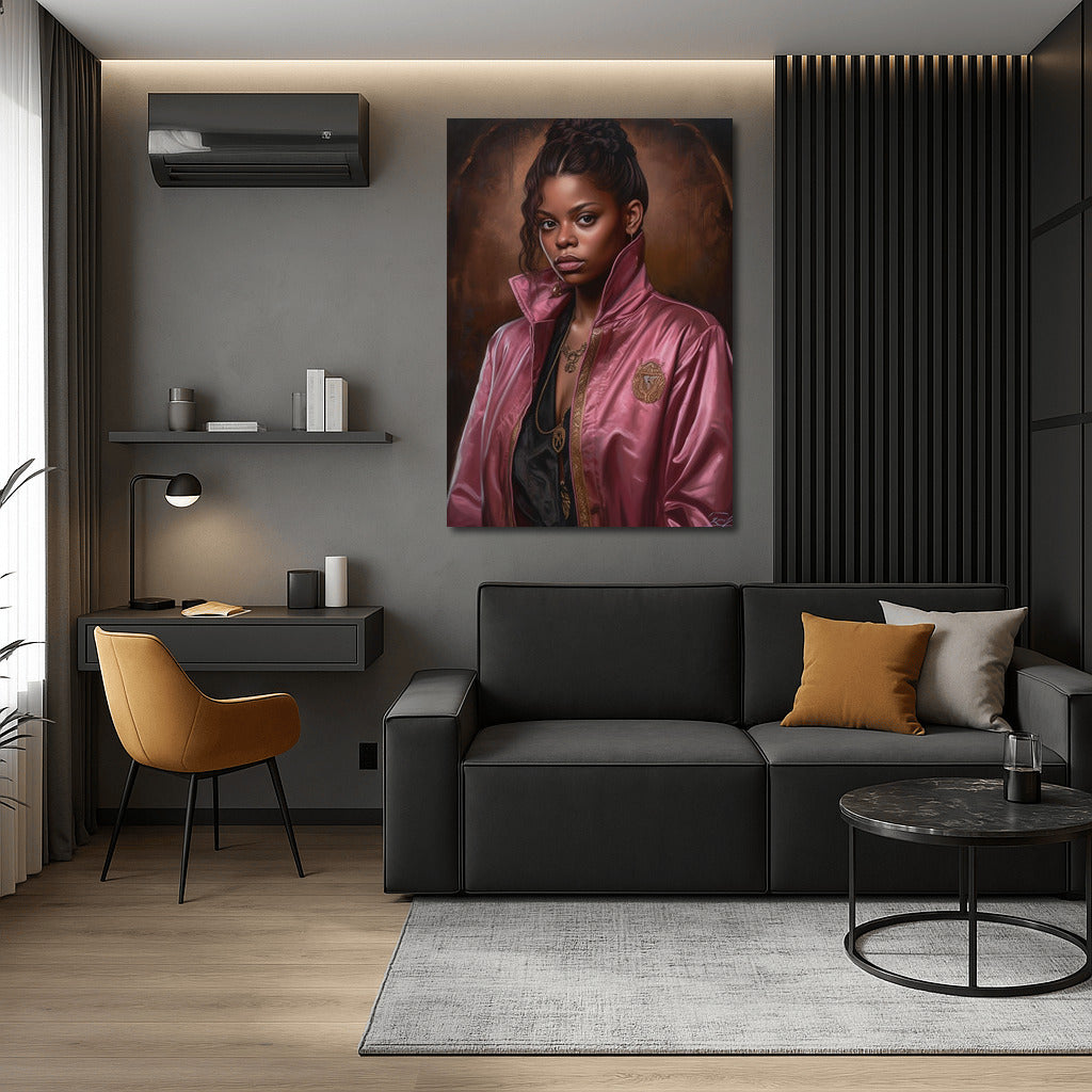 The Splendor of Luxury: Elegant Woman with Dark Skin