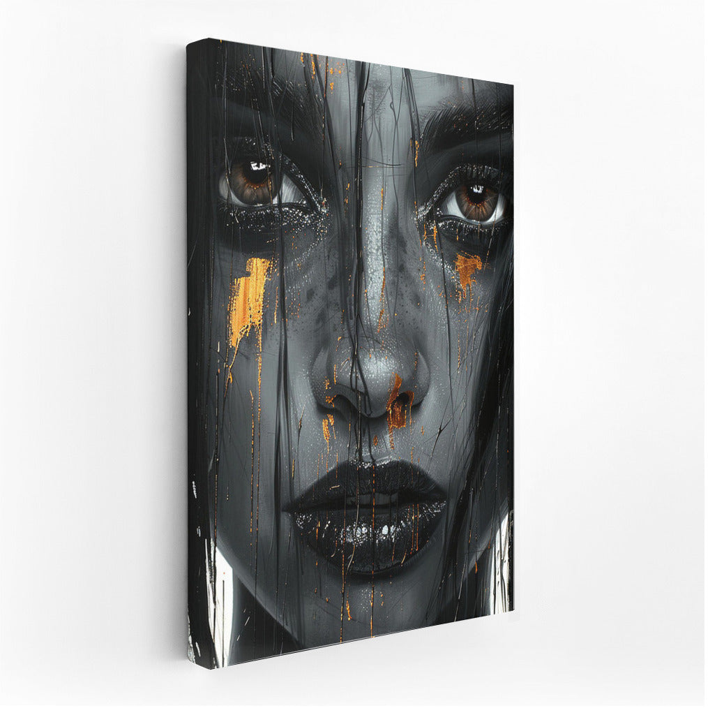 Golden Emotions: Portrait of a Dark-Skinned Girl