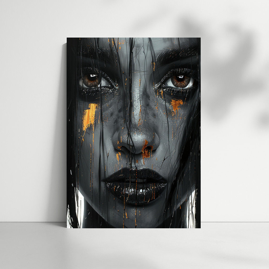 Golden Emotions: Portrait of a Dark-Skinned Girl