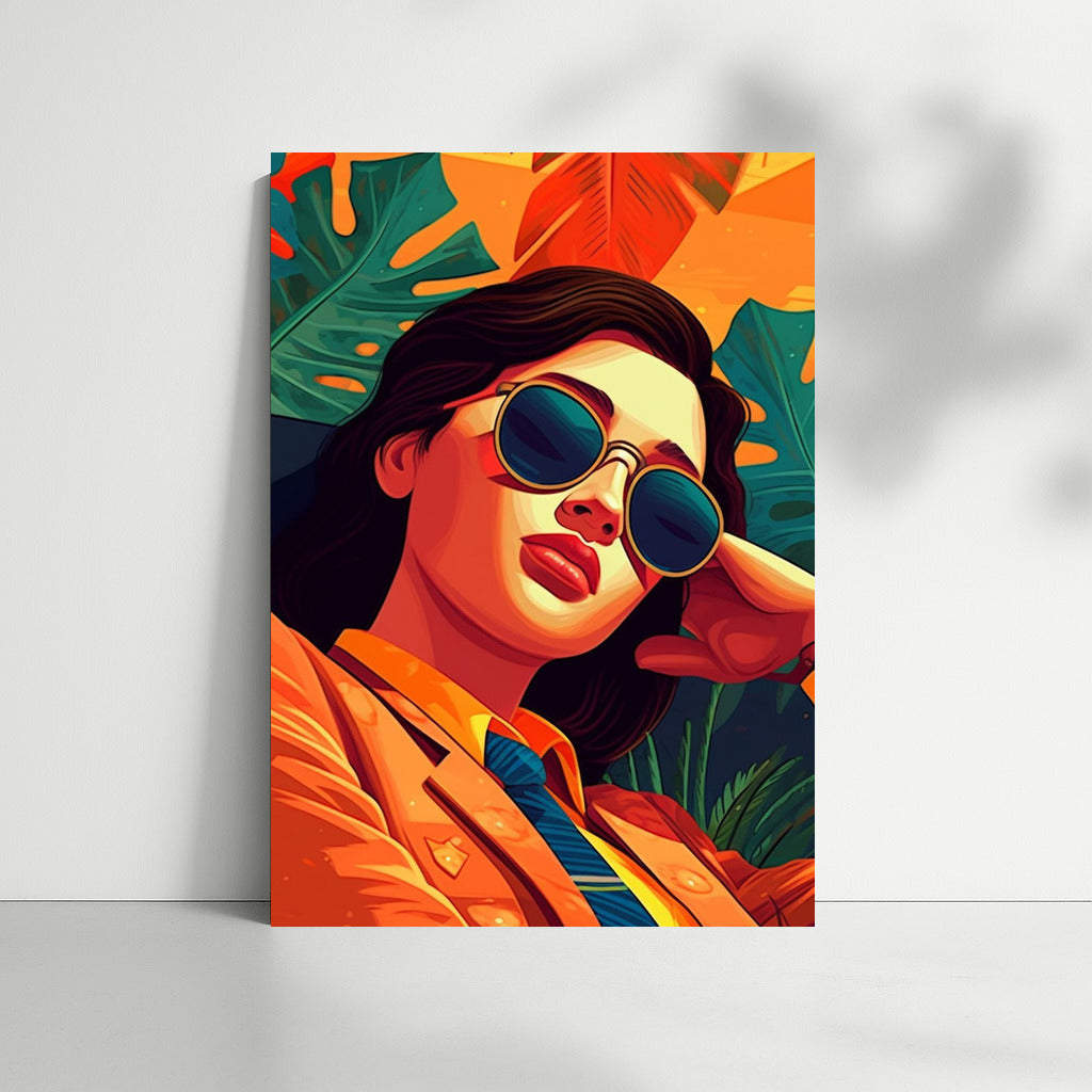 Pop Art Portrait: Bright Girl for Stylish Interior