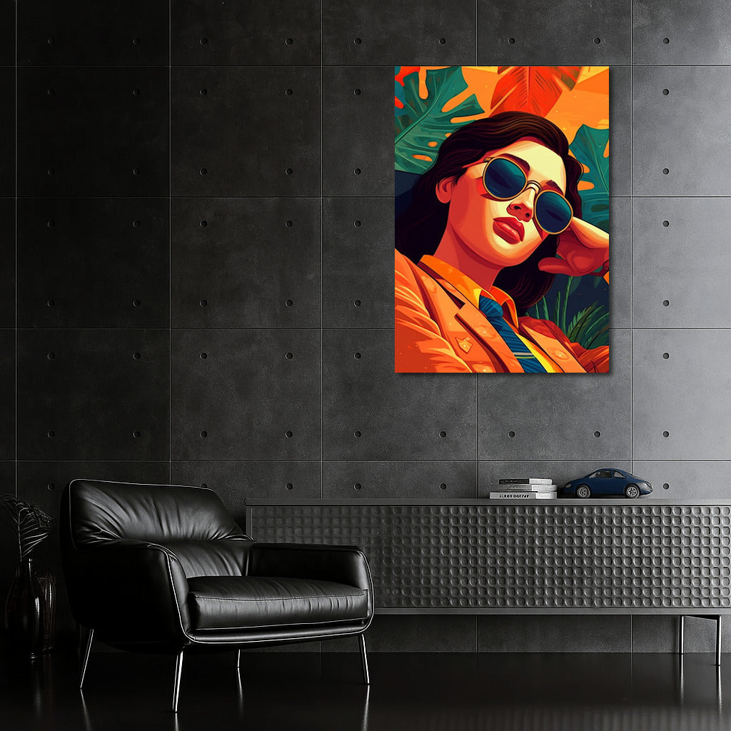 Pop Art Portrait: Bright Girl for Stylish Interior