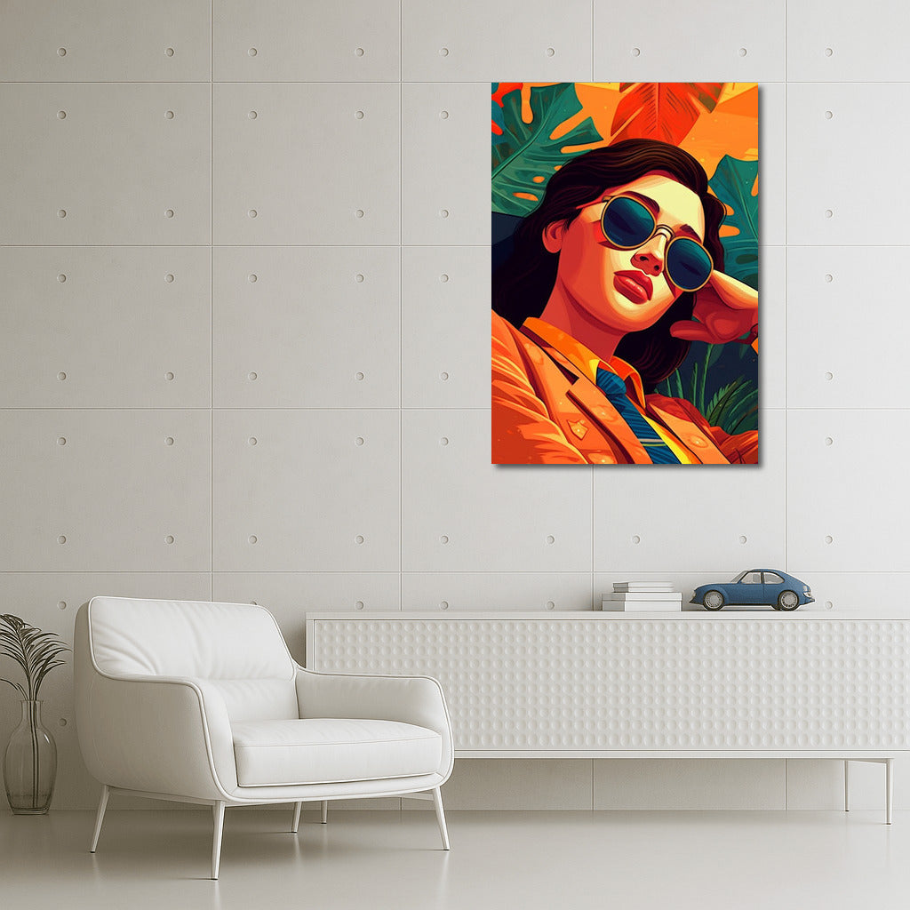 Pop Art Portrait: Bright Girl for Stylish Interior