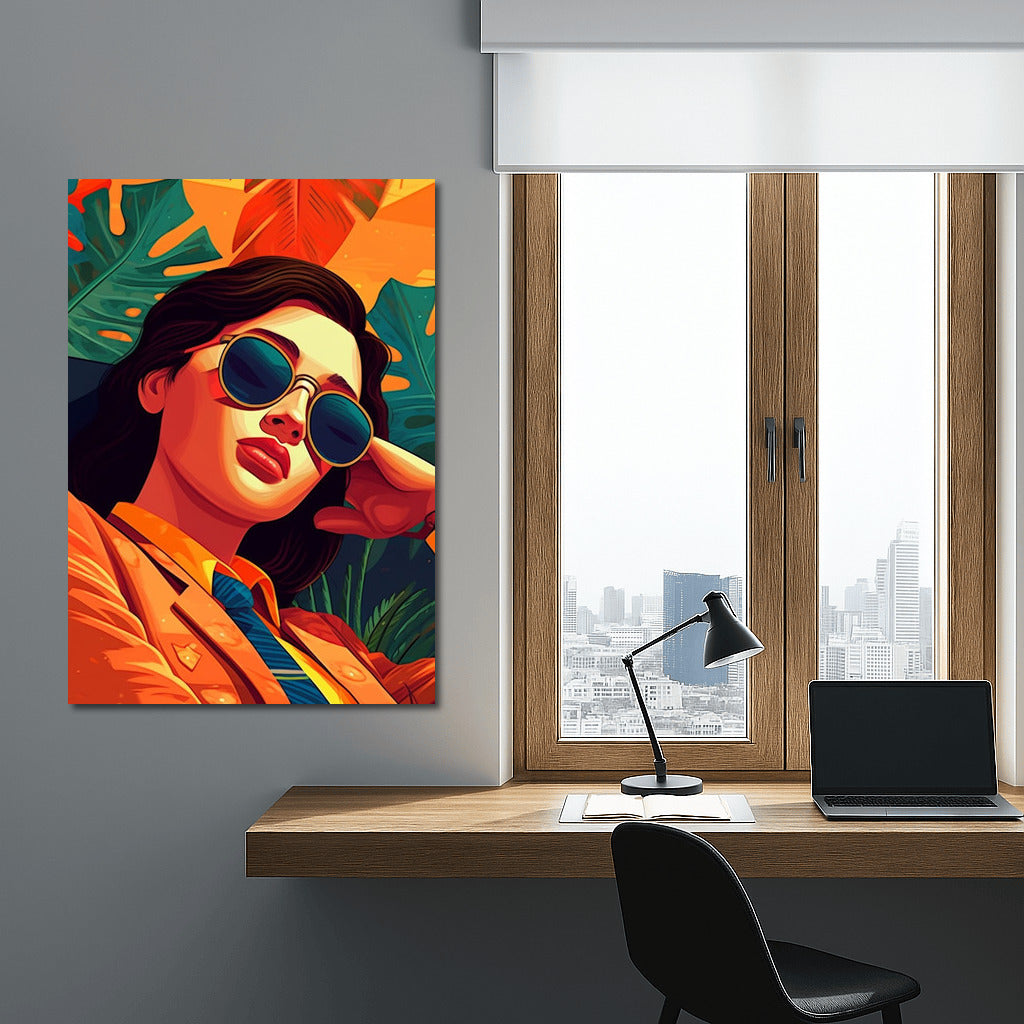 Pop Art Portrait: Bright Girl for Stylish Interior