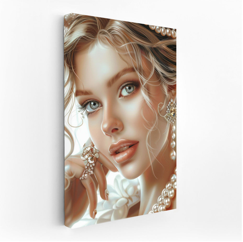Tenderness in White: Romantic Girl Image