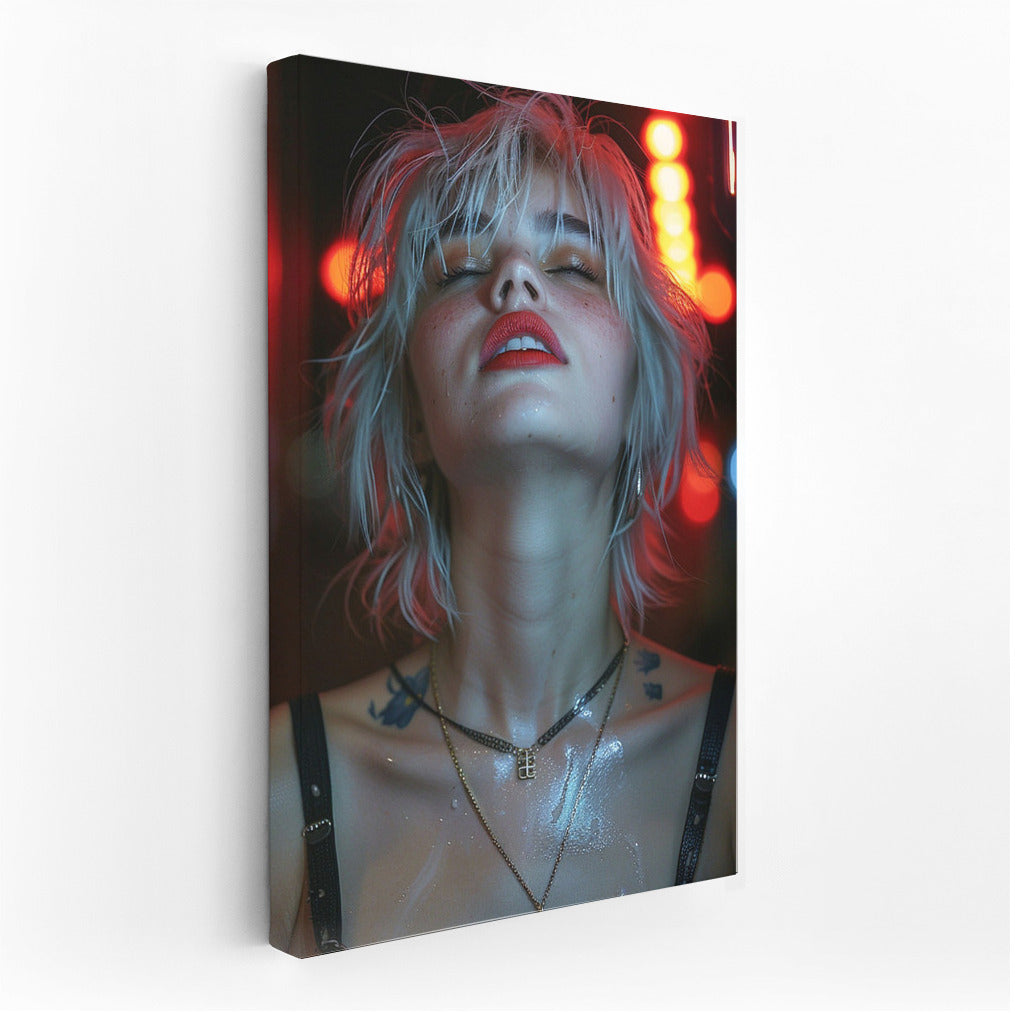 Mysterious Girl Shine in Bright Lights