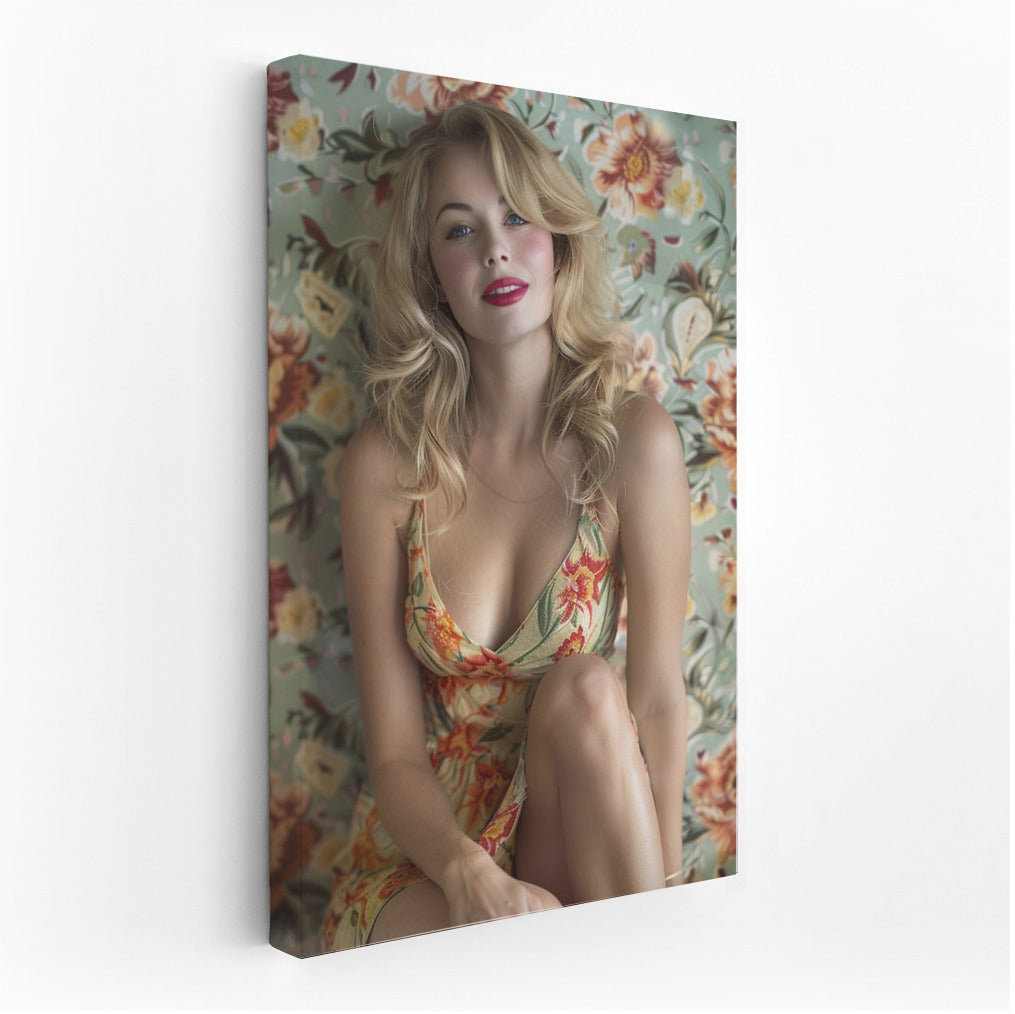 Floral Grace: A Refined Girl in Harmony with Nature