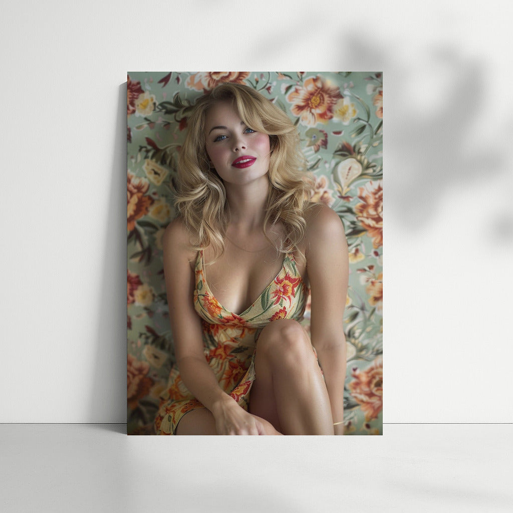 Floral Grace: A Refined Girl in Harmony with Nature