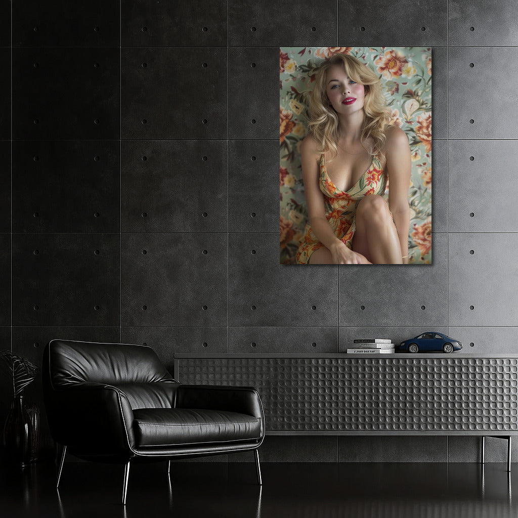 Floral Grace: A Refined Girl in Harmony with Nature