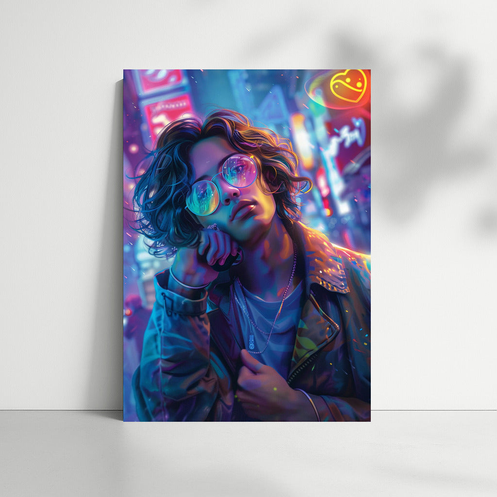 Neon Girl in Night City: Mysterious Energy