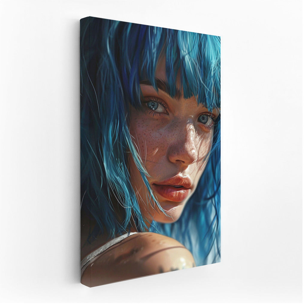 Blue Eyes Magic: The Girl With Sky-Blue Hair