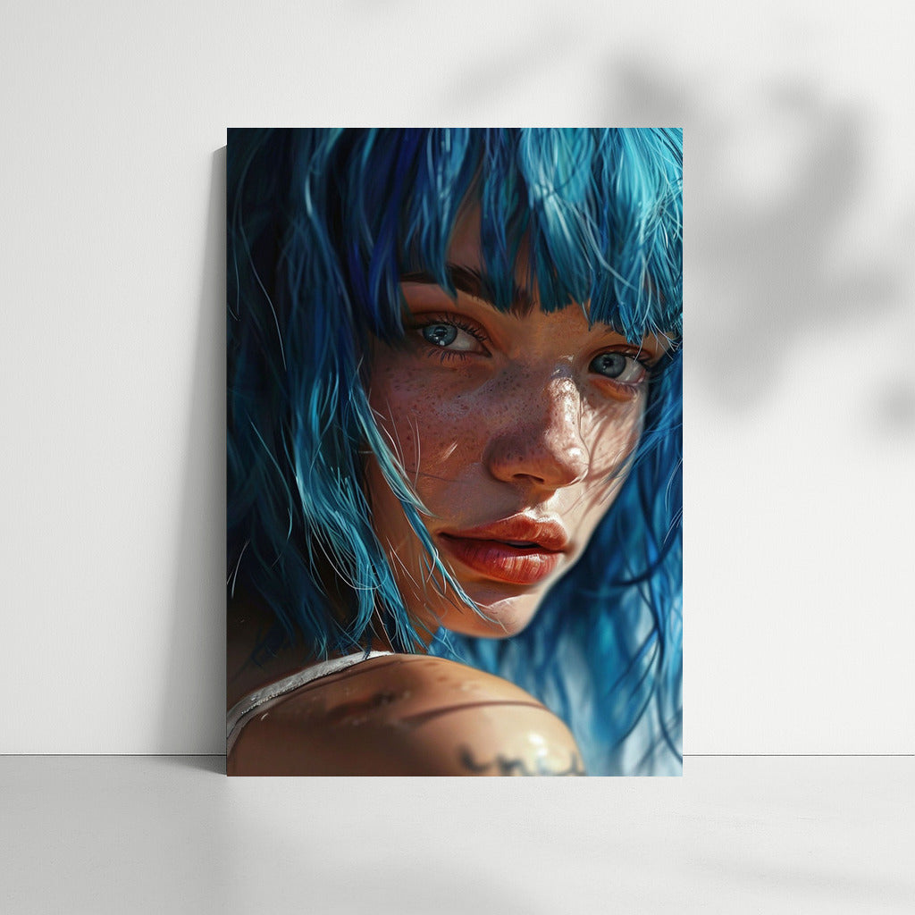 Blue Eyes Magic: The Girl With Sky-Blue Hair