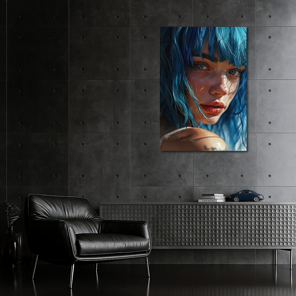 Blue Eyes Magic: The Girl With Sky-Blue Hair