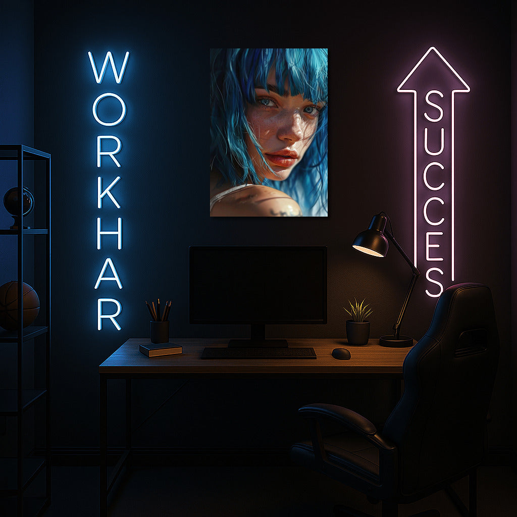 Blue Eyes Magic: The Girl With Sky-Blue Hair