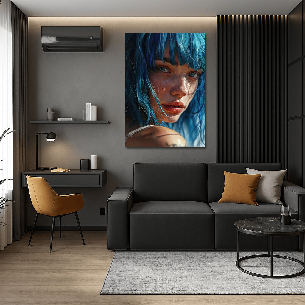Blue Eyes Magic: The Girl With Sky-Blue Hair
