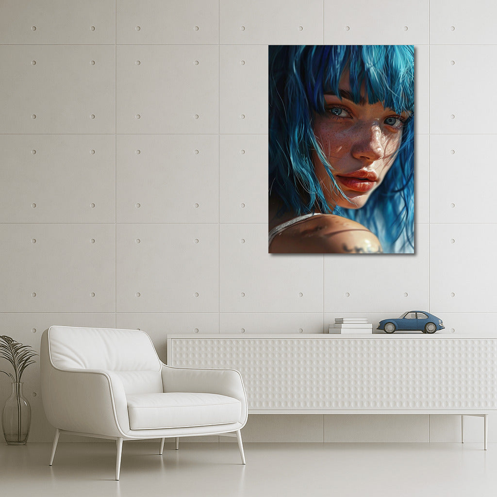 Blue Eyes Magic: The Girl With Sky-Blue Hair