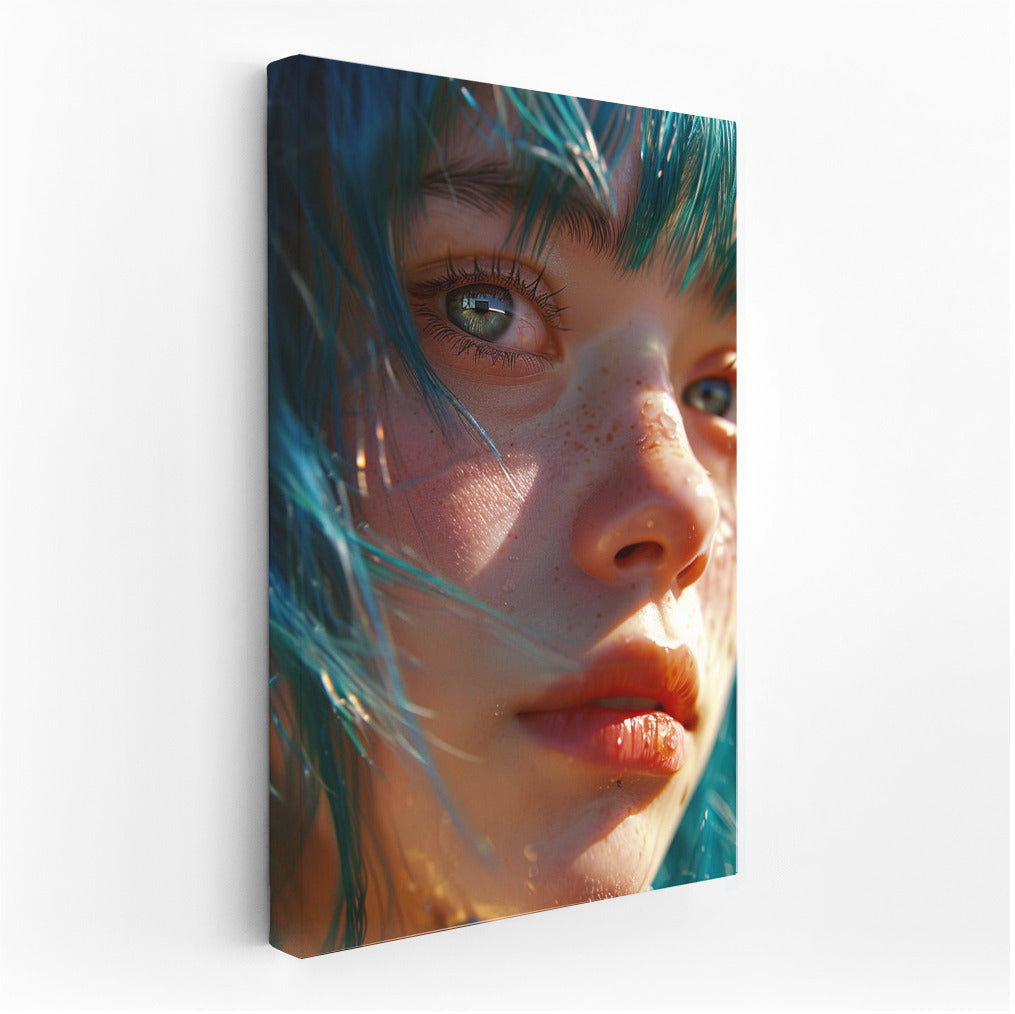 Blue Eyes Shining: Mysterious Blue Haired Girl