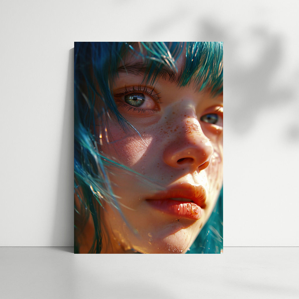 Blue Eyes Shining: Mysterious Blue Haired Girl
