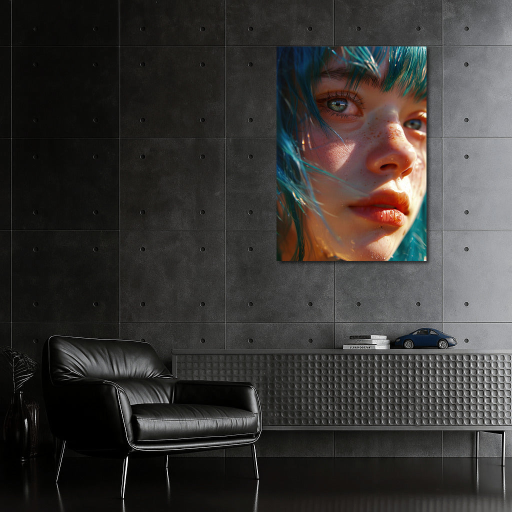Blue Eyes Shining: Mysterious Blue Haired Girl