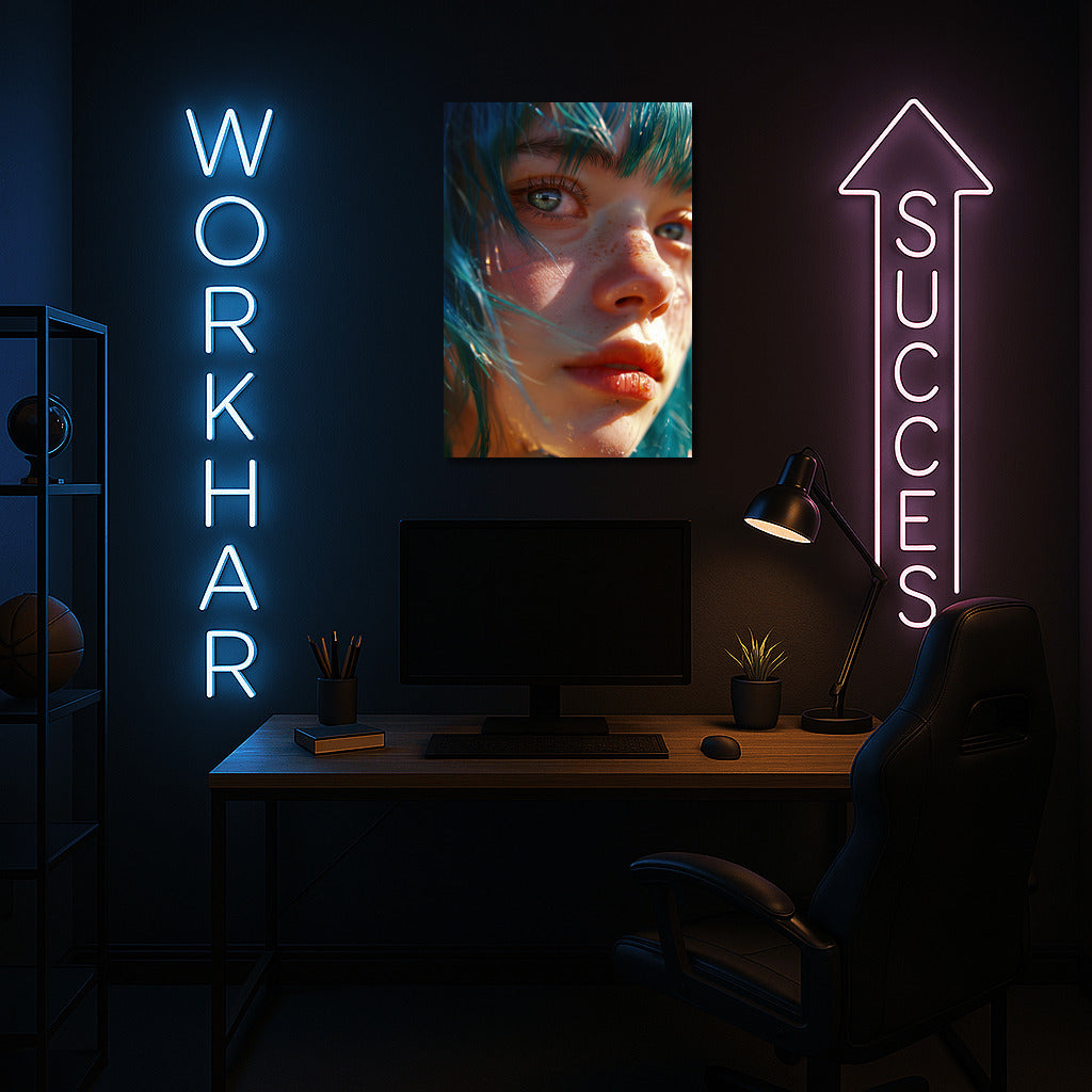 Blue Eyes Shining: Mysterious Blue Haired Girl