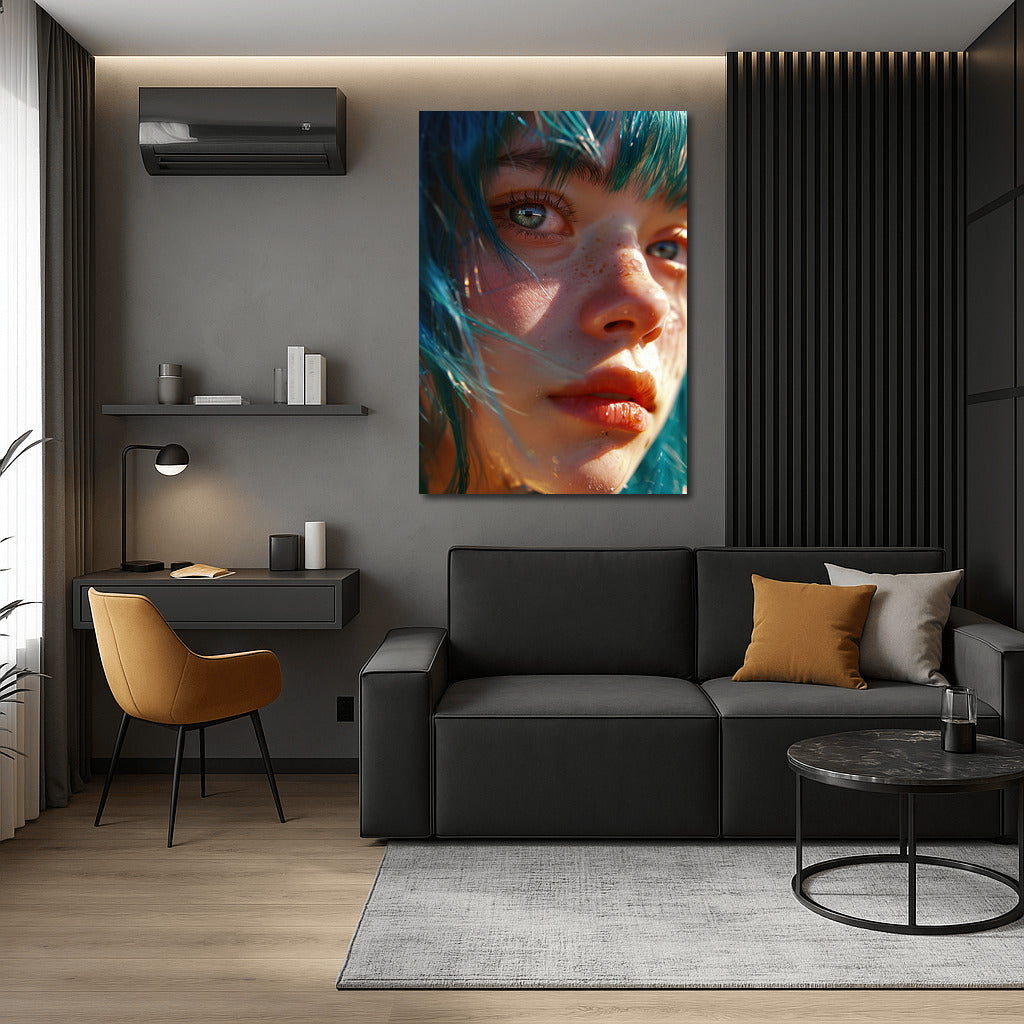 Blue Eyes Shining: Mysterious Blue Haired Girl