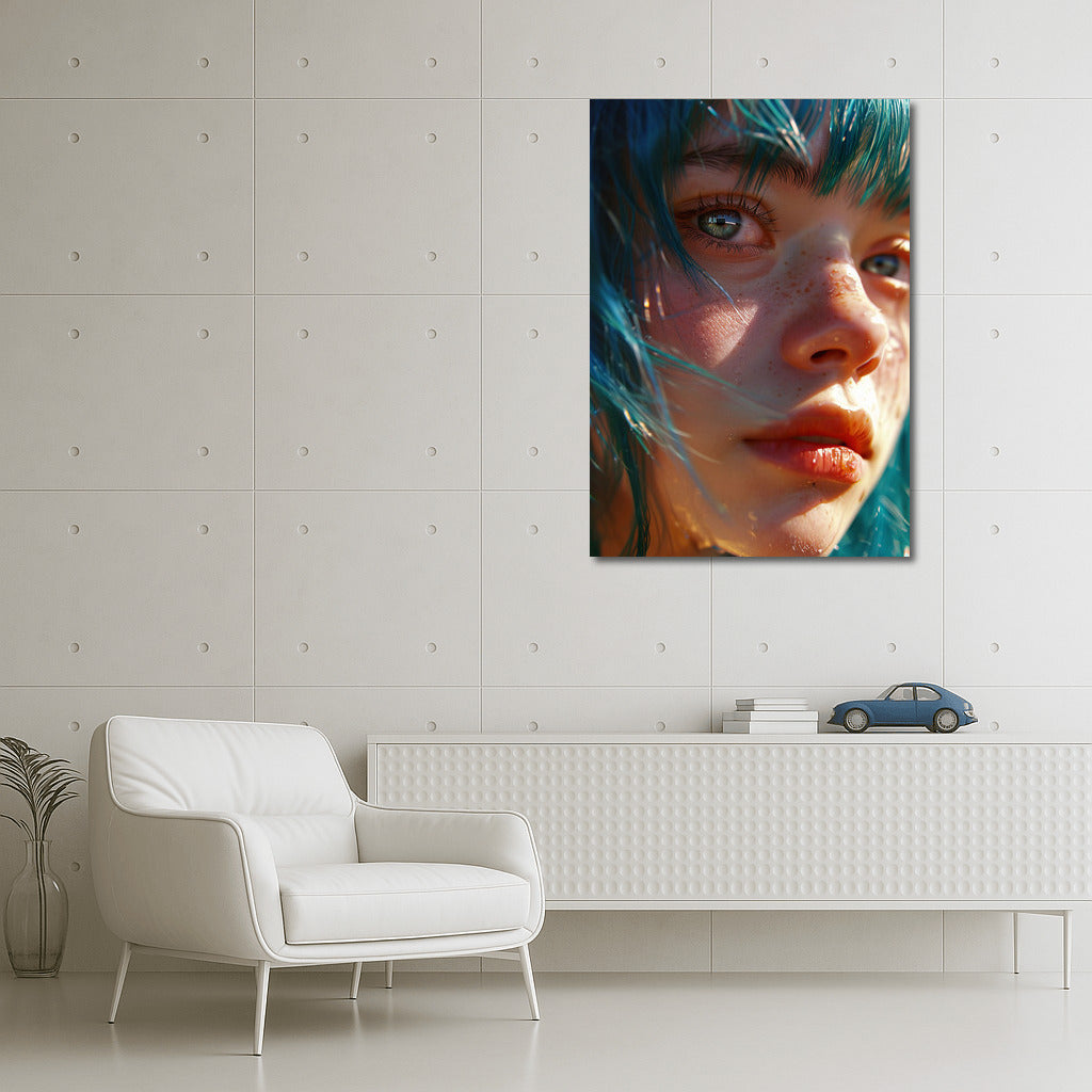 Blue Eyes Shining: Mysterious Blue Haired Girl