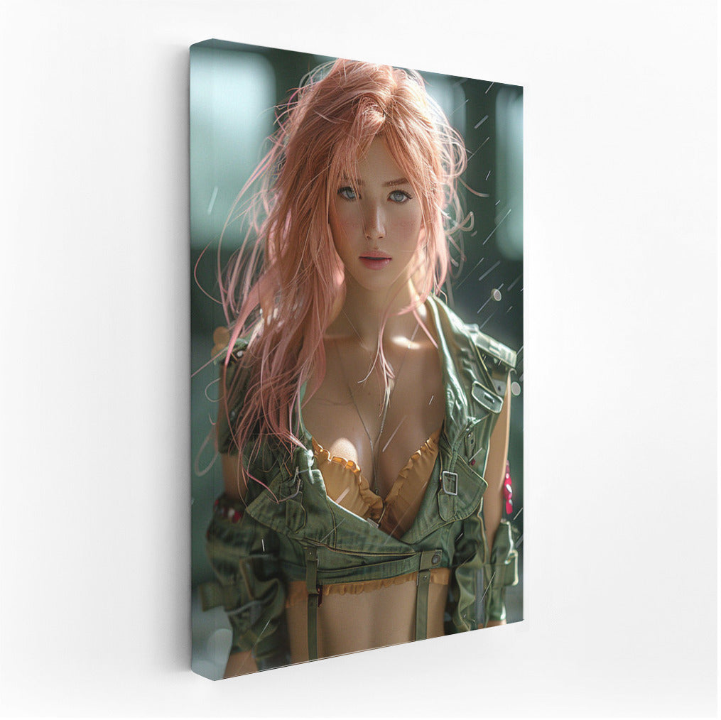 Bright Girl with Pink Hair: Energy and Style in the Interior