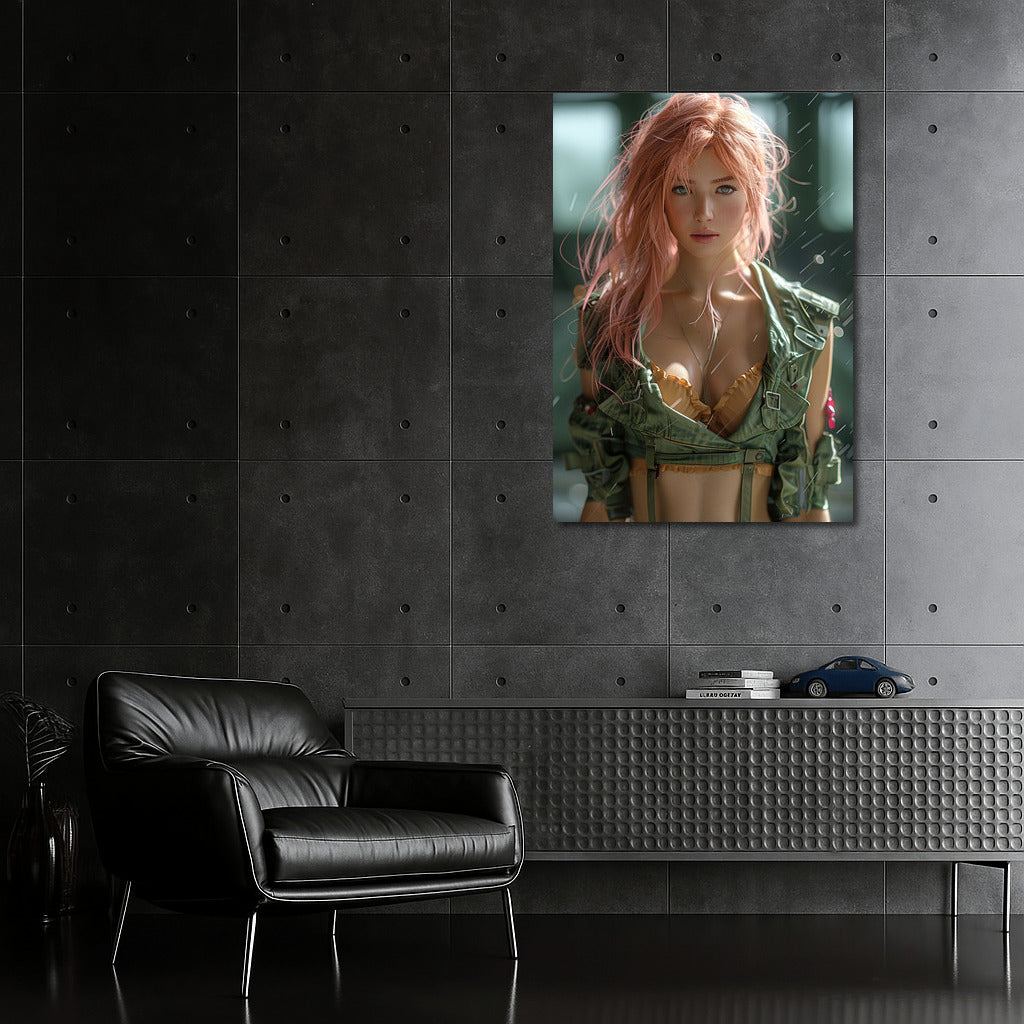 Bright Girl with Pink Hair: Energy and Style in the Interior