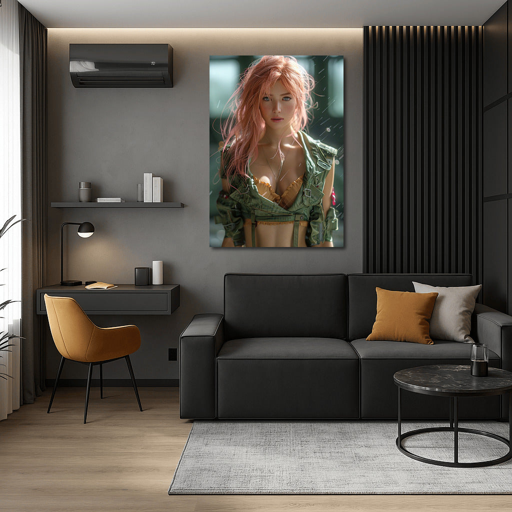 Bright Girl with Pink Hair: Energy and Style in the Interior