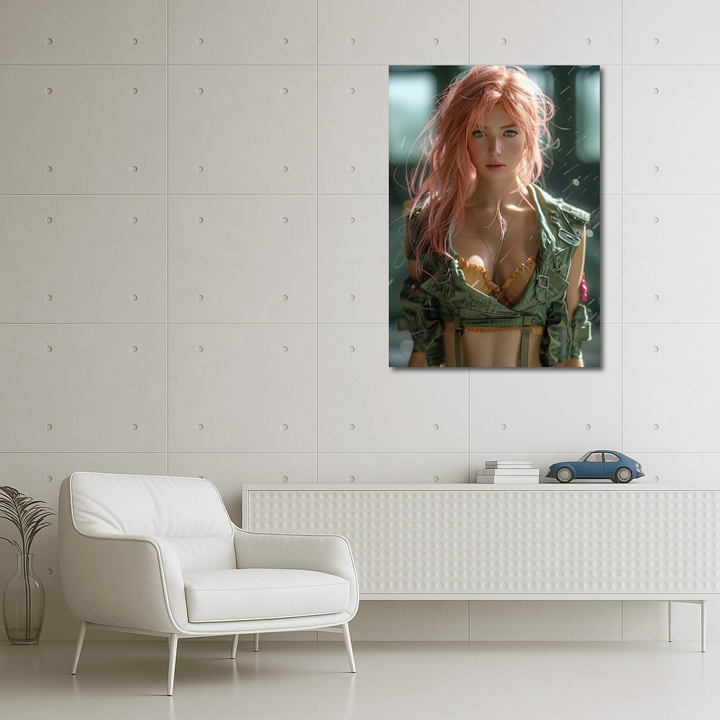 Bright Girl with Pink Hair: Energy and Style in the Interior
