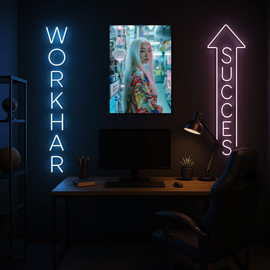 Cyber Muse: Beautiful Asian Girl in the Virtual World