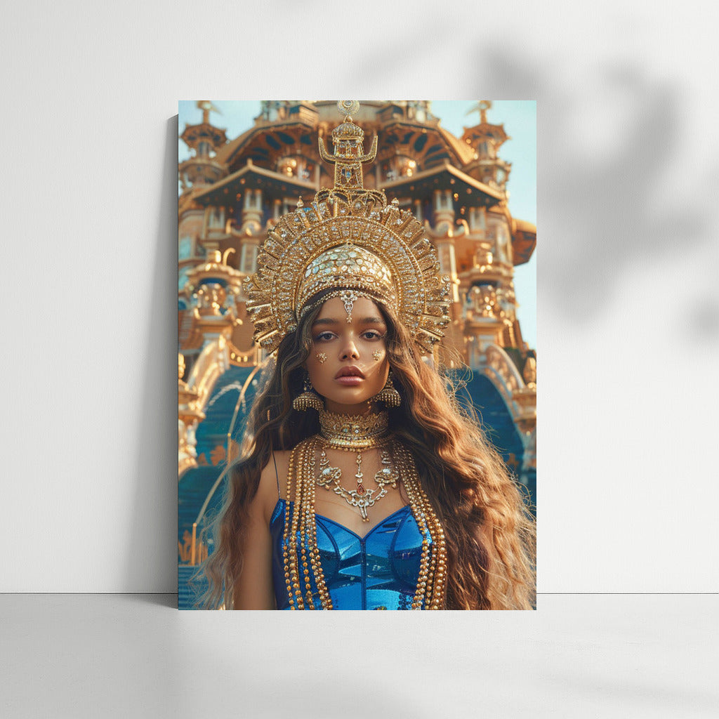Oriental Beauty in Luxurious Robes: Magical Image