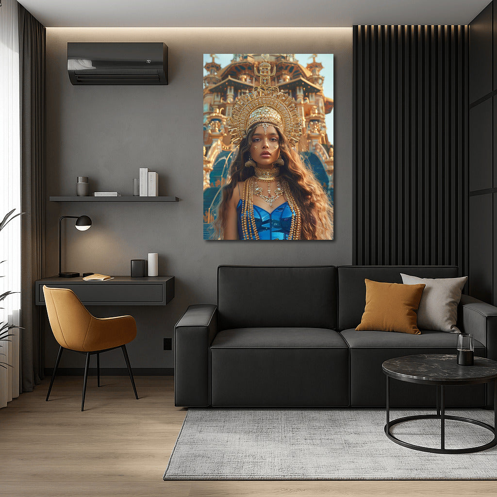 Oriental Beauty in Luxurious Robes: Magical Image