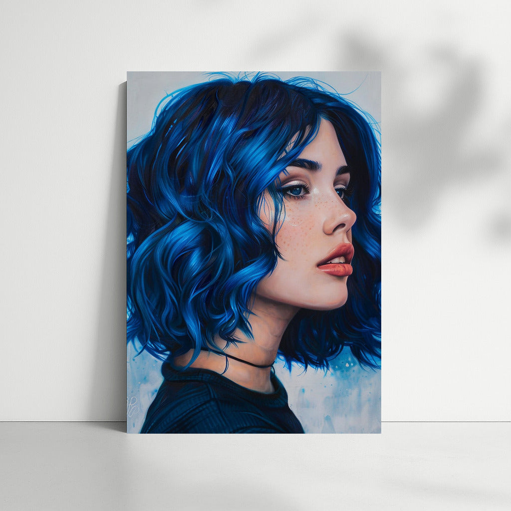 Bright Portrait of a Girl with Rainbow Hair: Inspiration for Your Interior