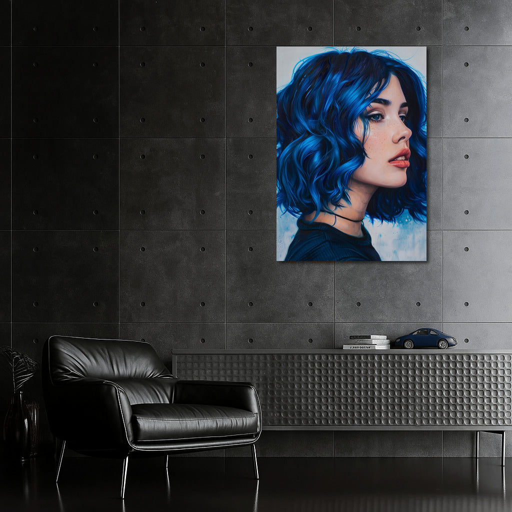 Bright Portrait of a Girl with Rainbow Hair: Inspiration for Your Interior