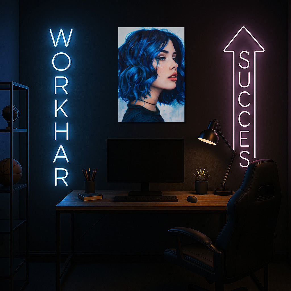 Bright Portrait of a Girl with Rainbow Hair: Inspiration for Your Interior