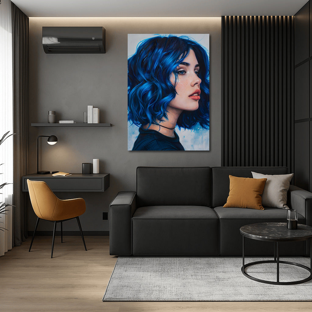 Bright Portrait of a Girl with Rainbow Hair: Inspiration for Your Interior