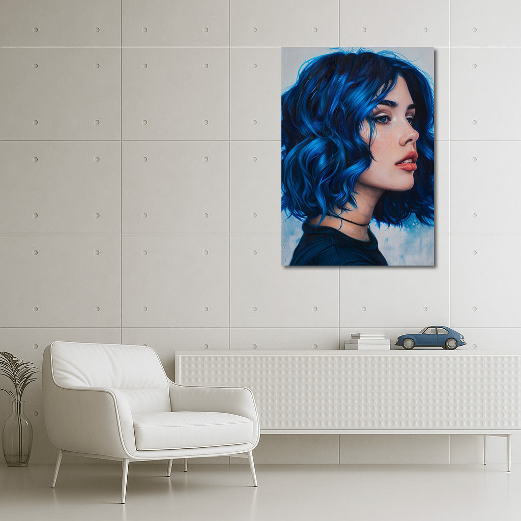 Bright Portrait of a Girl with Rainbow Hair: Inspiration for Your Interior