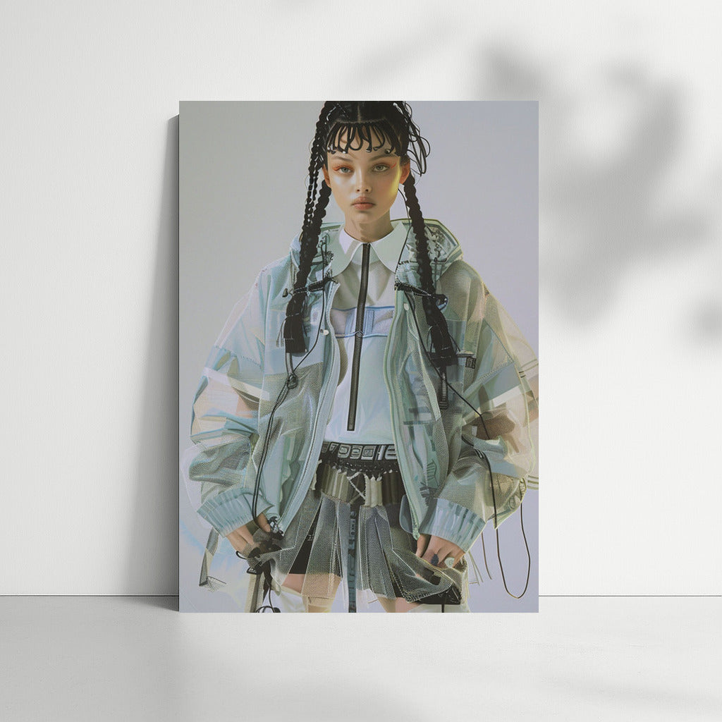 Futuristic Muse: Stylish Model Girl for Modern Interior