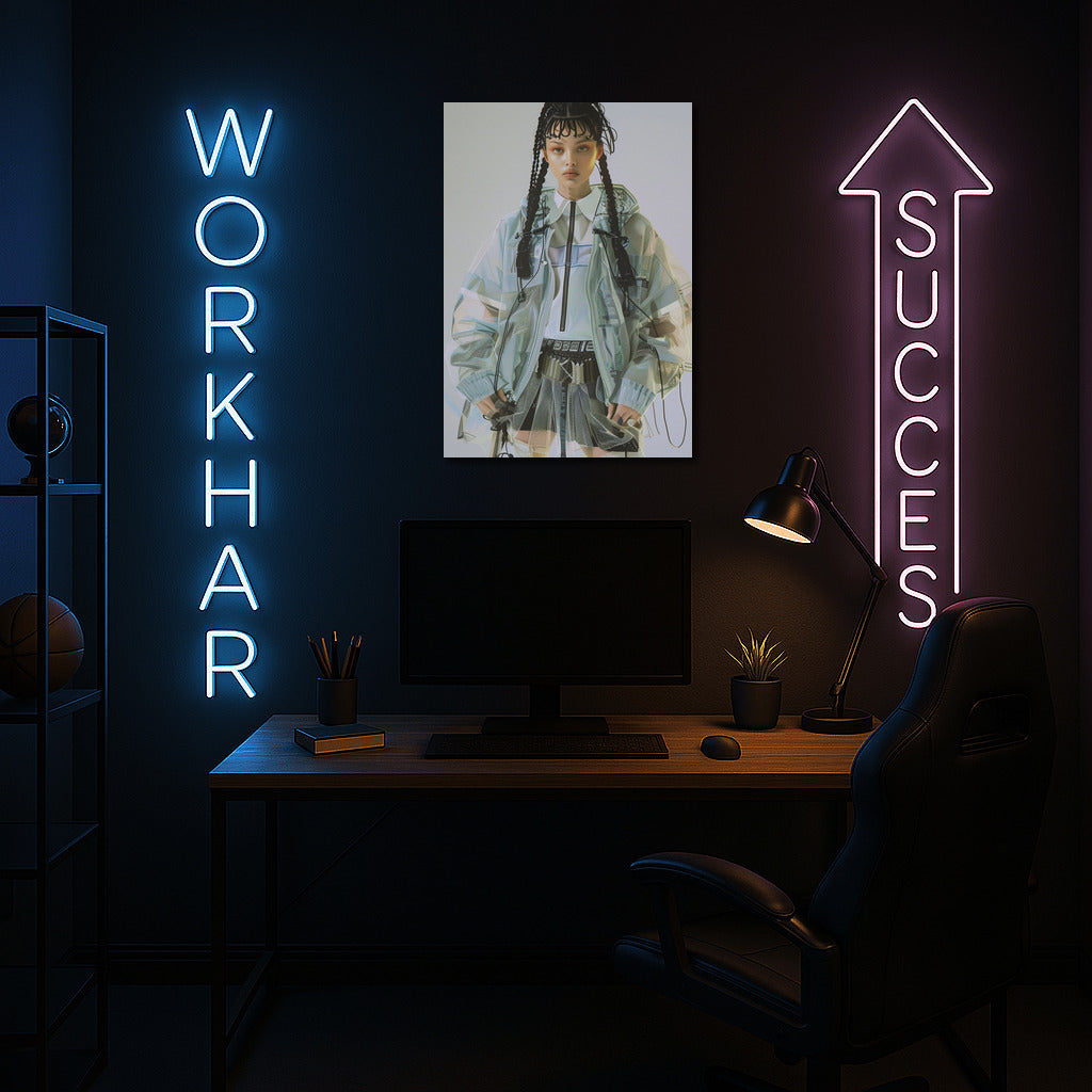 Futuristic Muse: Stylish Model Girl for Modern Interior