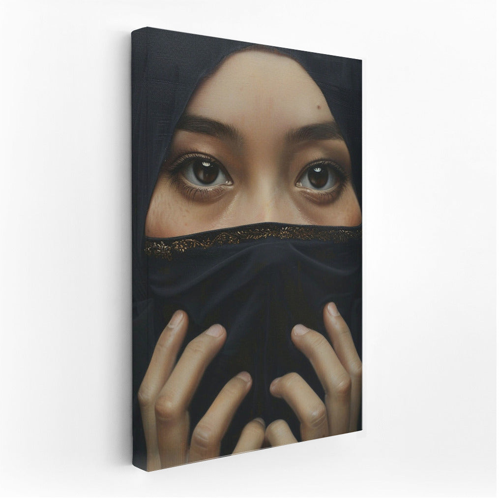 Mysterious Beauty: Portrait of a Girl in Black