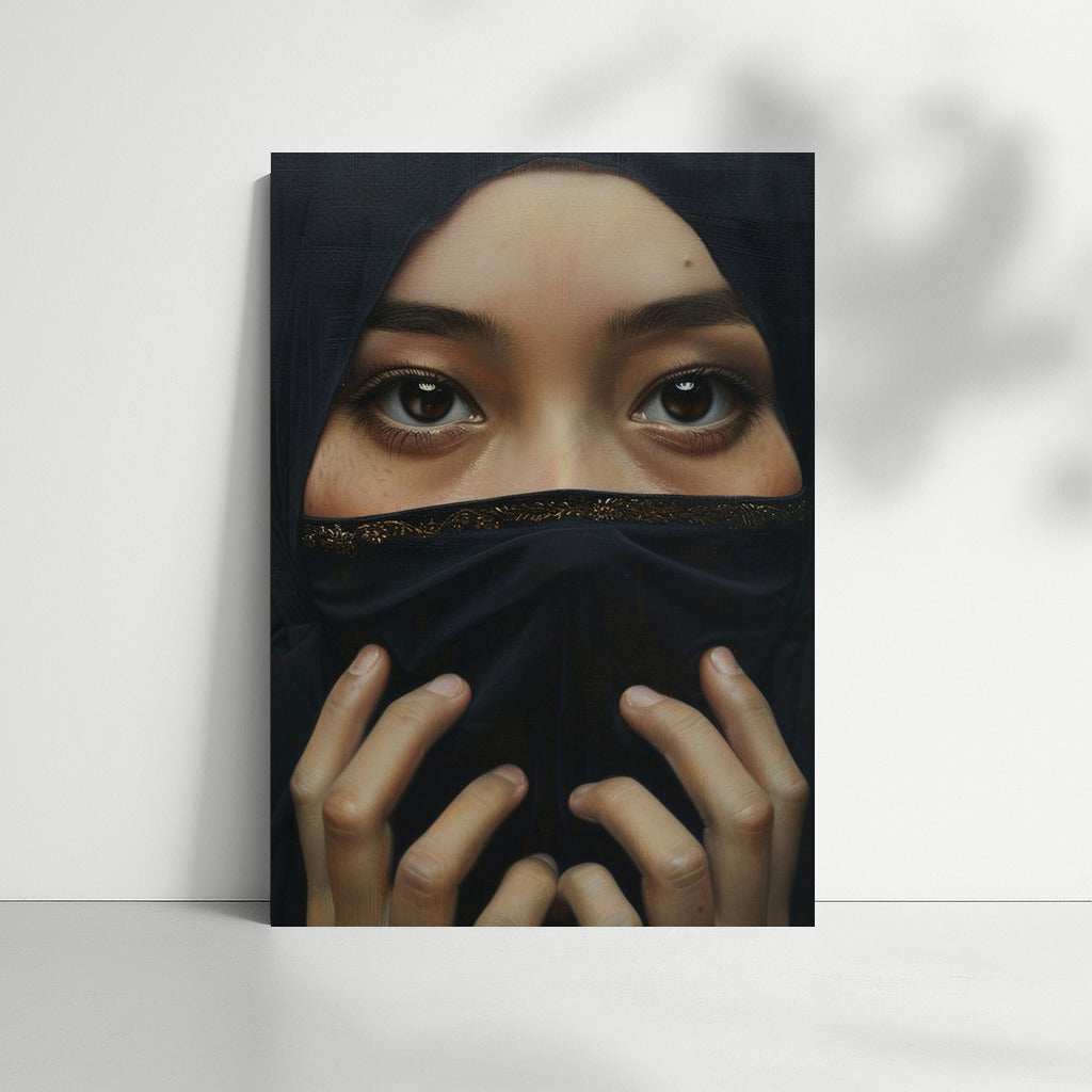 Mysterious Beauty: Portrait of a Girl in Black